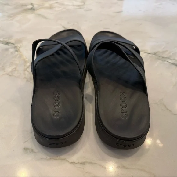 Crocs Black Slide Sandals - Picture 2 of 3